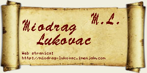 Miodrag Lukovac vizit kartica